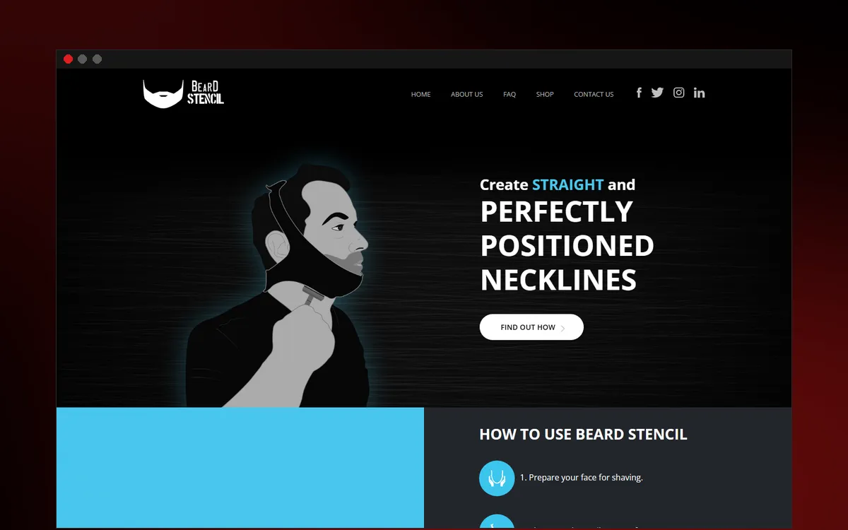 Beard Stencil website home page