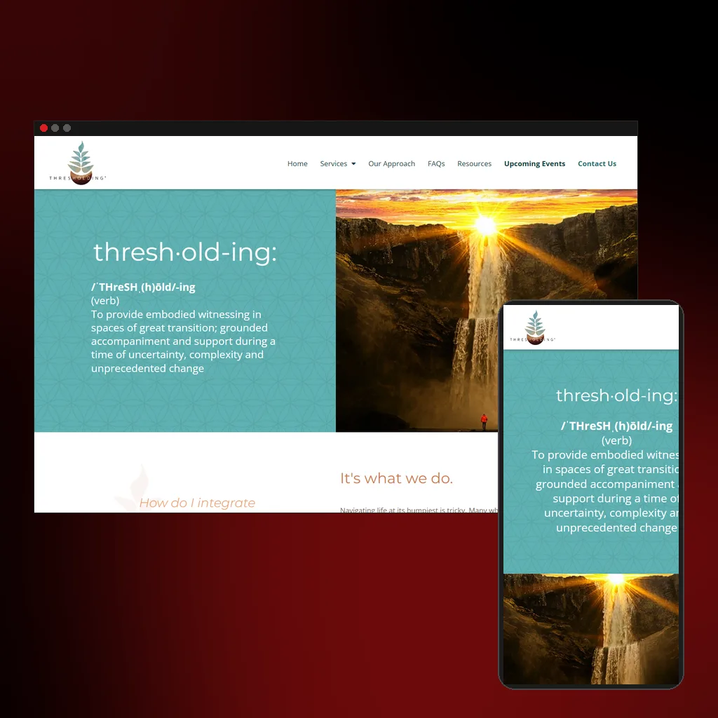 Thresholding website on desktop and mobile