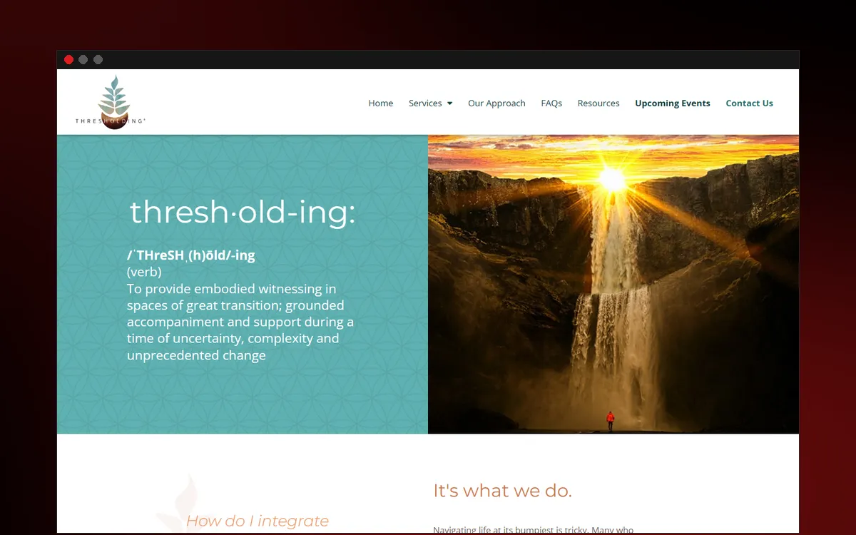 Thresholding website home page