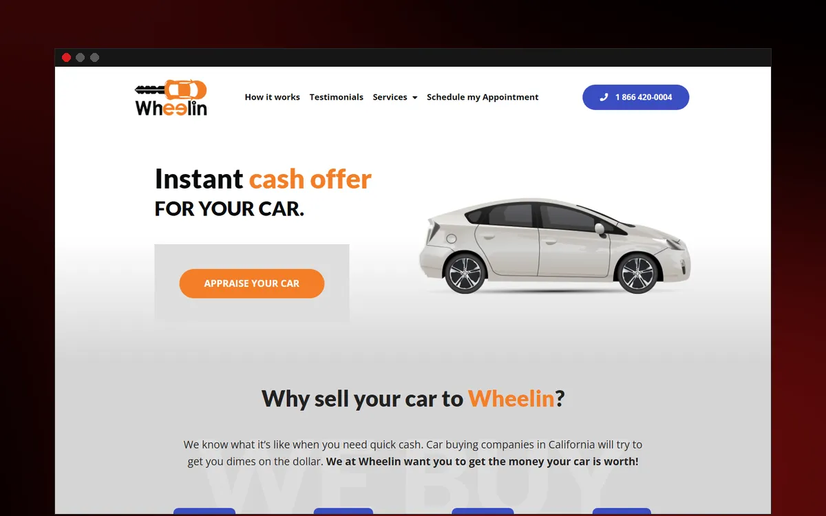 Wheelin website home page